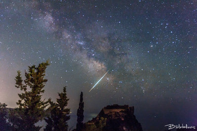 Shooting Star, Milkyway &amp; Aggelokastro, Corfu