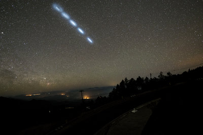 Ariane 5 streaking over Thailand