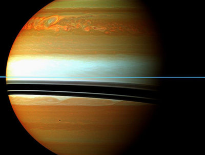 Saturn Below Plane