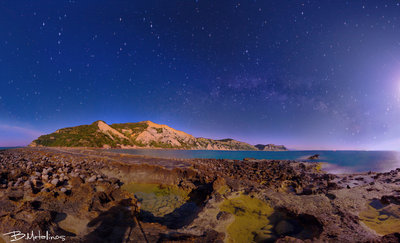 Nightscape Panorama at Aroudillas beach