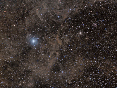 Dusty Polaris with ancient globular NGC188