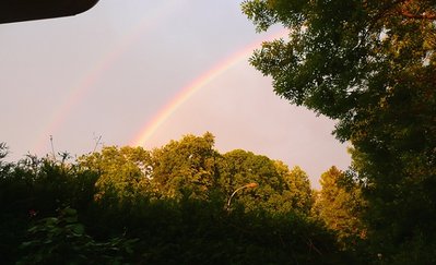 Curious double rainbow