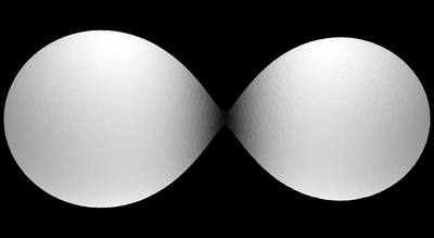 &quot;Fig. 6. Representative drawing of MY Cam to scale at quadrature phase, created with the PHOEBE 2.0-alpha code via the Python interface.&quot;