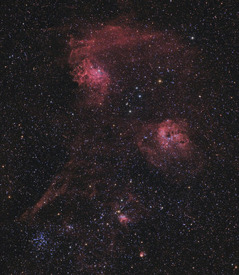 Flaming Star and Tadpoles with M38