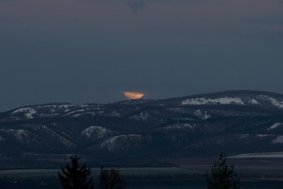 Rising Full Moon over the Buda Hills, Hungary