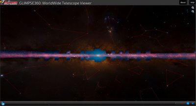 Spitzer Panorama (central band) overlaid on visible Milky Way