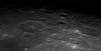 Sunset near Lunar crater Petavius.