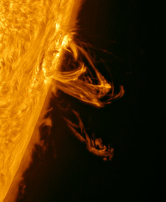 Post flare loop prominence