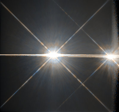 1995 Hubble/WFPC2 image of Alpha Centauri A and B. B is at the right edge of the frame. (From HST Proposal 5132)