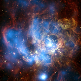 Chandra/Hubble Composite of NGC 640 in M33 (Image: (x-ray) NASA/CXC/CfA/R. Tuellmann et al. (optical) NASA/AURA/STScI)