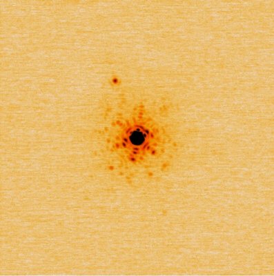 Near infrared image of Kepler-432 showing a faint companion star. <br />(Credit: NIRC2/Keck II/ApJ S. Quinn et al)