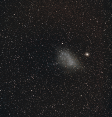 meteor and vapor trail near small magellanic cloud.gif