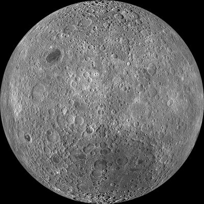 Orthographic View of the Farside of the Moon<br />Credit: NASA/GSFC/LROC/Arizona State University<br />http://asunews.asu.edu/files/images/farside.1600.png