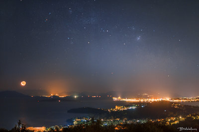 Sagittarius Arm above Old Town of Corfu