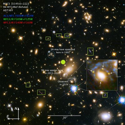 the green boxes highlight the arcs. The green circle is where I think the center of DM is.