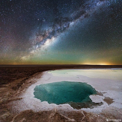 Lagunas Baltinache - Atacama Desert - Panorama Vertical