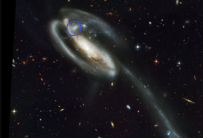 Tadpole galaxy with intruder galaxy.png