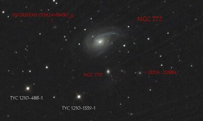 Arp 78 [NGC 770 And Three Named Companions
