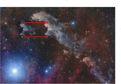 Where 'The Ghoul of IC 2118' fits in 'The Witch Head Nebula'