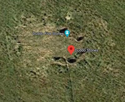 Duddo Five Stones from Google Maps