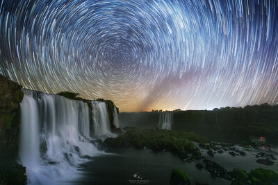 Star Trail at Iguassu Falls - Victor Lima - Brazil