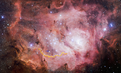 Southern Cliff in the Lagoon Nebula annotated .png