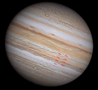 Straight Line In Jupiter's Clouds?