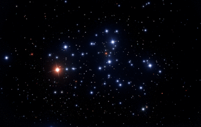 M6 - Butterfly Cluster, Less Deeply Exposed, Click to See One Possible Interpretation