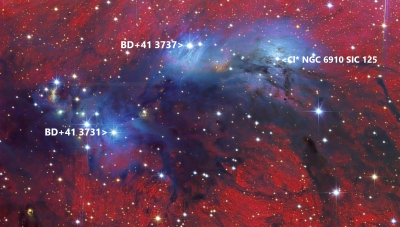NGC 6914 Calar Alto Observatory Vicent Peris annotated.png