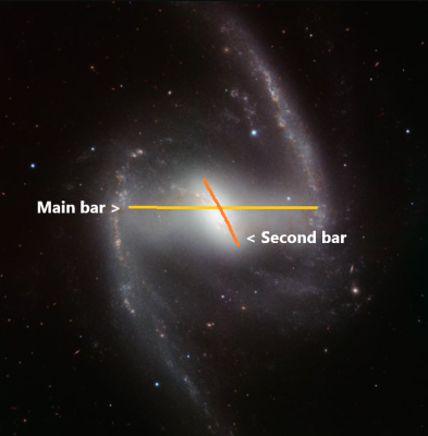 NGC 1365 in infrared ESO P Grosbøl annotated.png