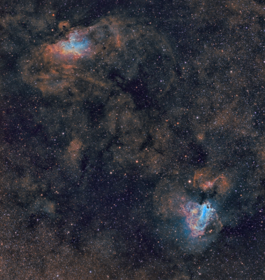 M16 and M17 in Hubble palette by Emilio Castillo.png