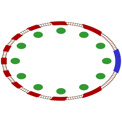 The train moving at 0.75c, in the instantaneous frame of someone in the middle of the blue car.