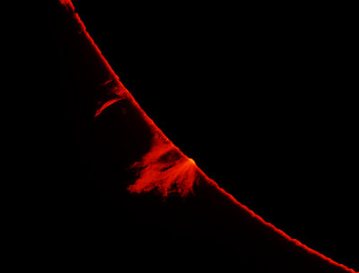 Large solar prominence.