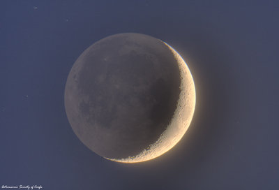 The Moon, Waxing Crescent 3,59 day old