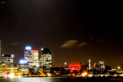2012-11-28 Jupiter-Hyades and the Pleiads over east-part of City of Perth -11cmLab1.jpg