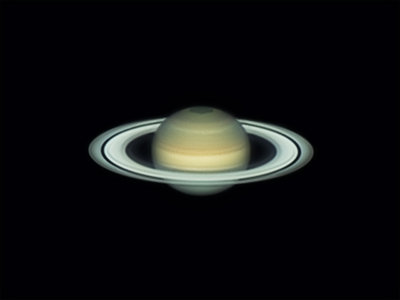 Saturn's hexagon is a persisting hexagonal cloud pattern around the north pole of Saturn. The sides of the hexagon are about 13,800 km (8,600 mi) long, which is longer than the Earth's diameter. It rotates with a period of 10h 39m 24s, the same period as Saturn's radio emissions from its interior. However, the hexagon does not shift in longitude like other clouds in the visible atmosphere.Saturn's south pole does not have a hexagon, according to Hubble observations. But it does have a vortex, and there is also a vortex inside the northern hexagon.