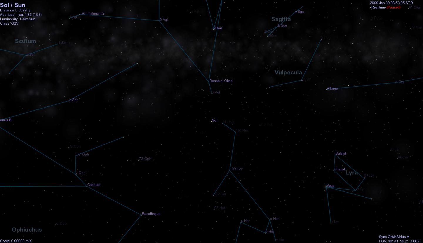 Our Sun from Sirius A