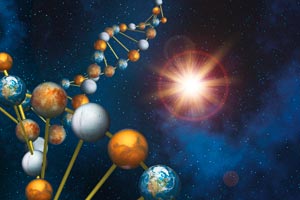 DNA and space view