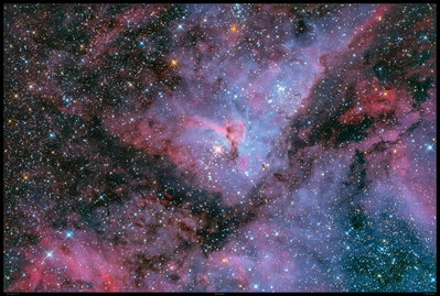 Carina Nebula ( NGC 3372 ) and stars in HDR and full colour