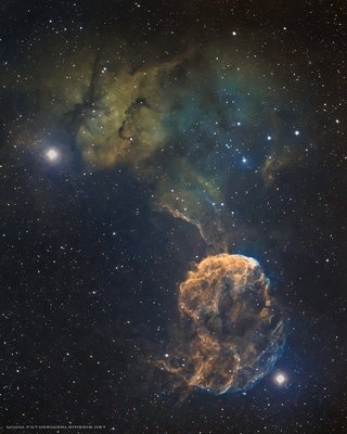 2018 03-18 - IC 443 Jellyfish Nebula in Hubble Palette (Mono-70mm Ref)_small.jpg