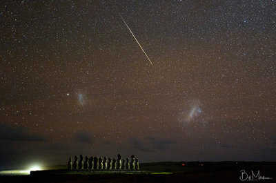 The Magellanic clouds, The Fireball &amp; Ahu Tongariki