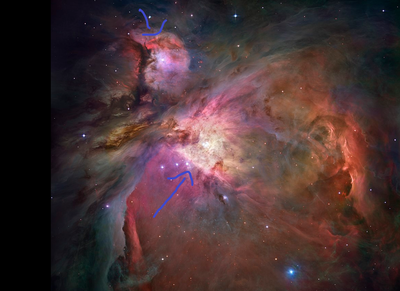 Orion Nebula with straight line and arrow.png