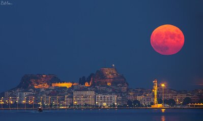 August Full Moon, Corfu old Fortress