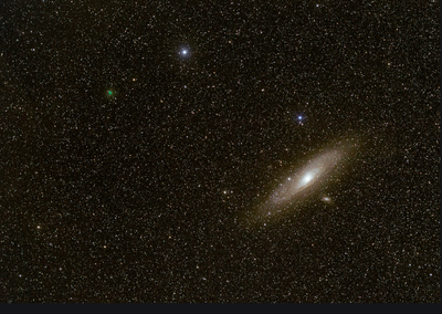 Andromeda Galaxy and Comet 64P Swift Gehrels.png