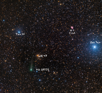 Comet M1 Zet Tau APOD October 22 2021.png