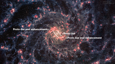 APOD 22 July 2022 M74 NIRcam MIRI Robert Eder annotated.png