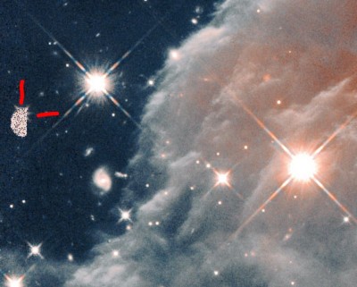 horsehead nebula artifact and hidden star.JPG