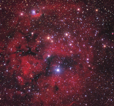 RCW 27 with NGC 2626 and O type star HD HD 73882 Sergio Eguivar.png