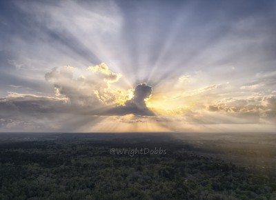 Crepuscular Rays from Tallahassee Florida
