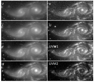 NGC 2207 and IC 2613 at different wavelengths William C Keel et al.png